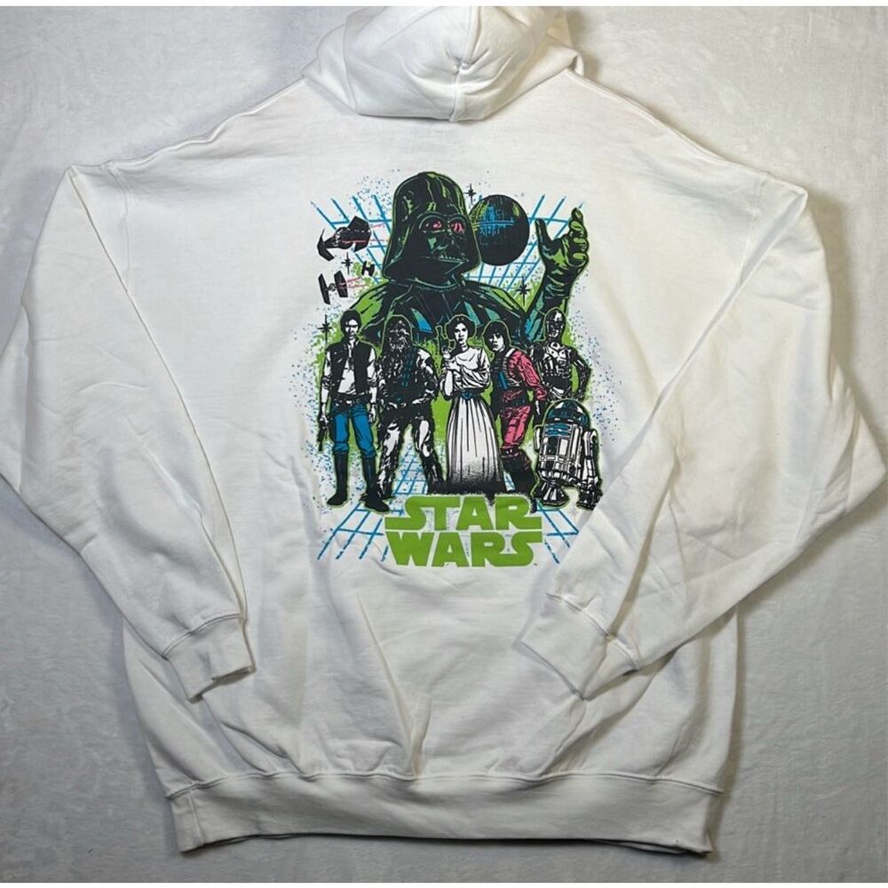 Star‎ Wars White Character Group Hoodie pullover Brand New Men XLarge